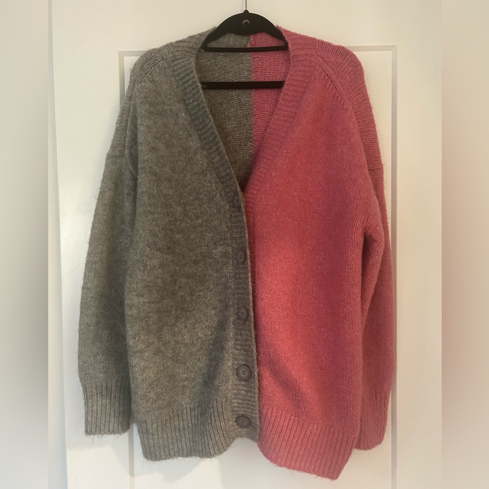 Zara two tone colour block cardigan